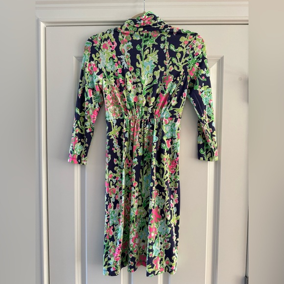 Lilly Pulitzer Alexandra Dress SZ XS Navy Southern Charm - Picture 10 of 14